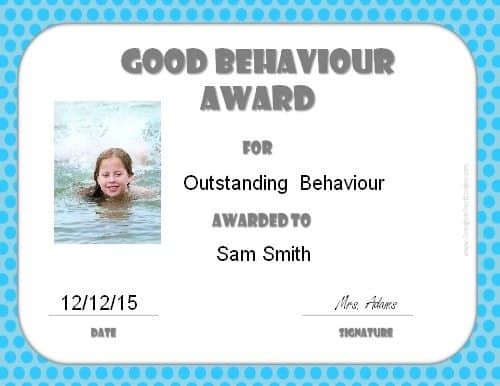 Certificate for kid