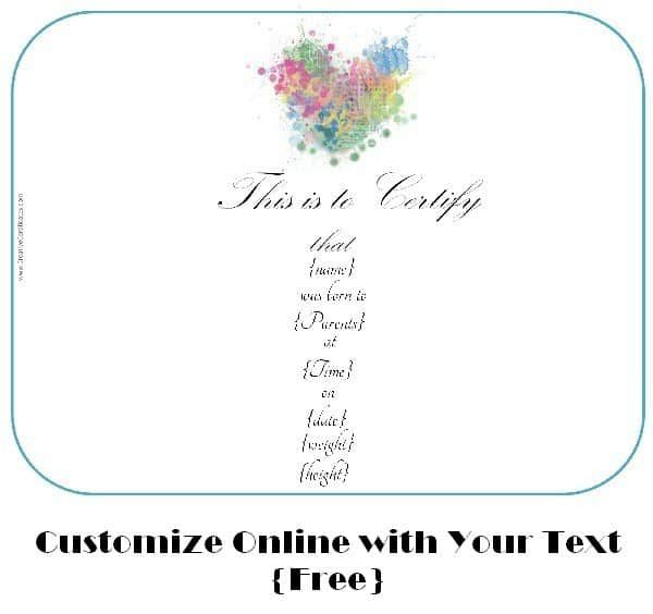 to create a pretty fake birth certificate template that you can