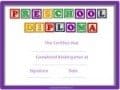Preschool diploma