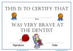 I was brave at the dentist