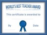 Certificates for teachers