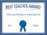 Teacher certificates