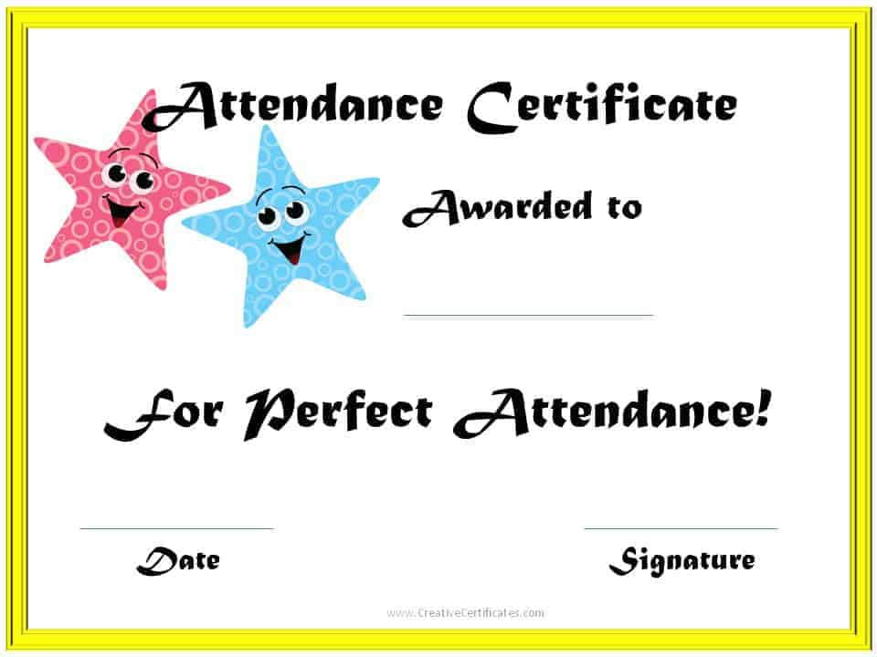 perfect attendance on Chezgigi.com