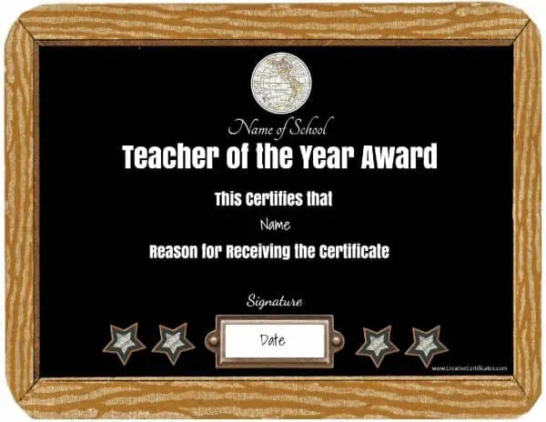 Awards for teachers