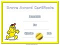 Certificate for being brave