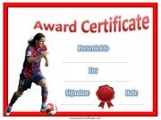 Soccer Printable Certificates
