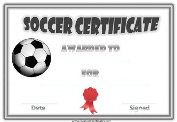 printable soccer award certificate