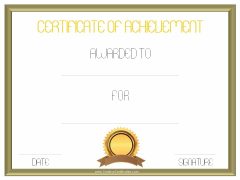 award certificate