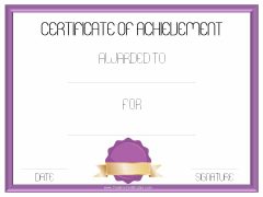 achievement template