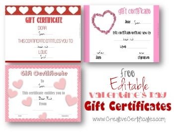 Valentine’s Day Gift Certificates