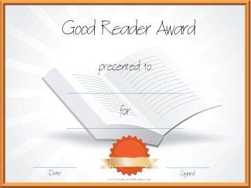 Good Reader Award for Students