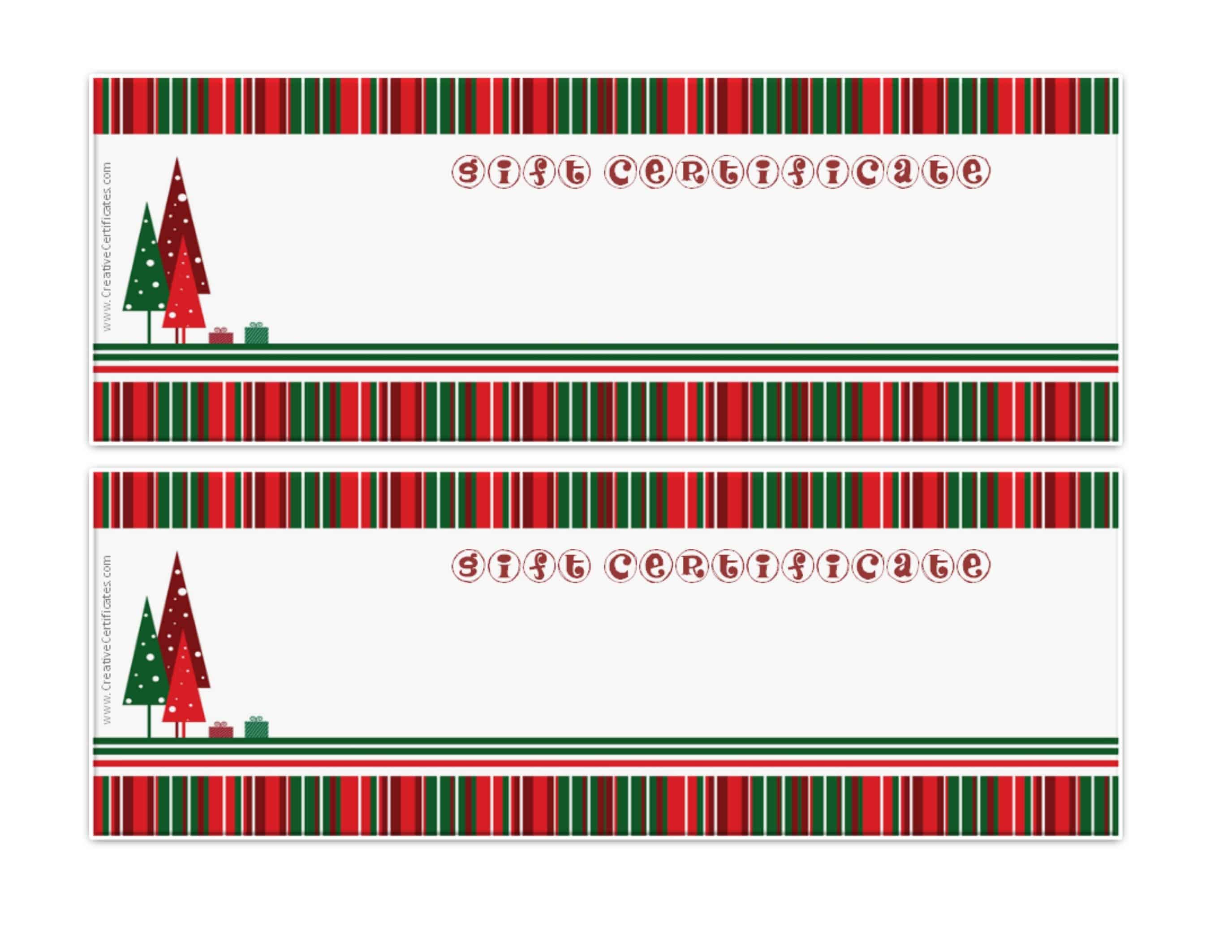 christmas gift certificate template
