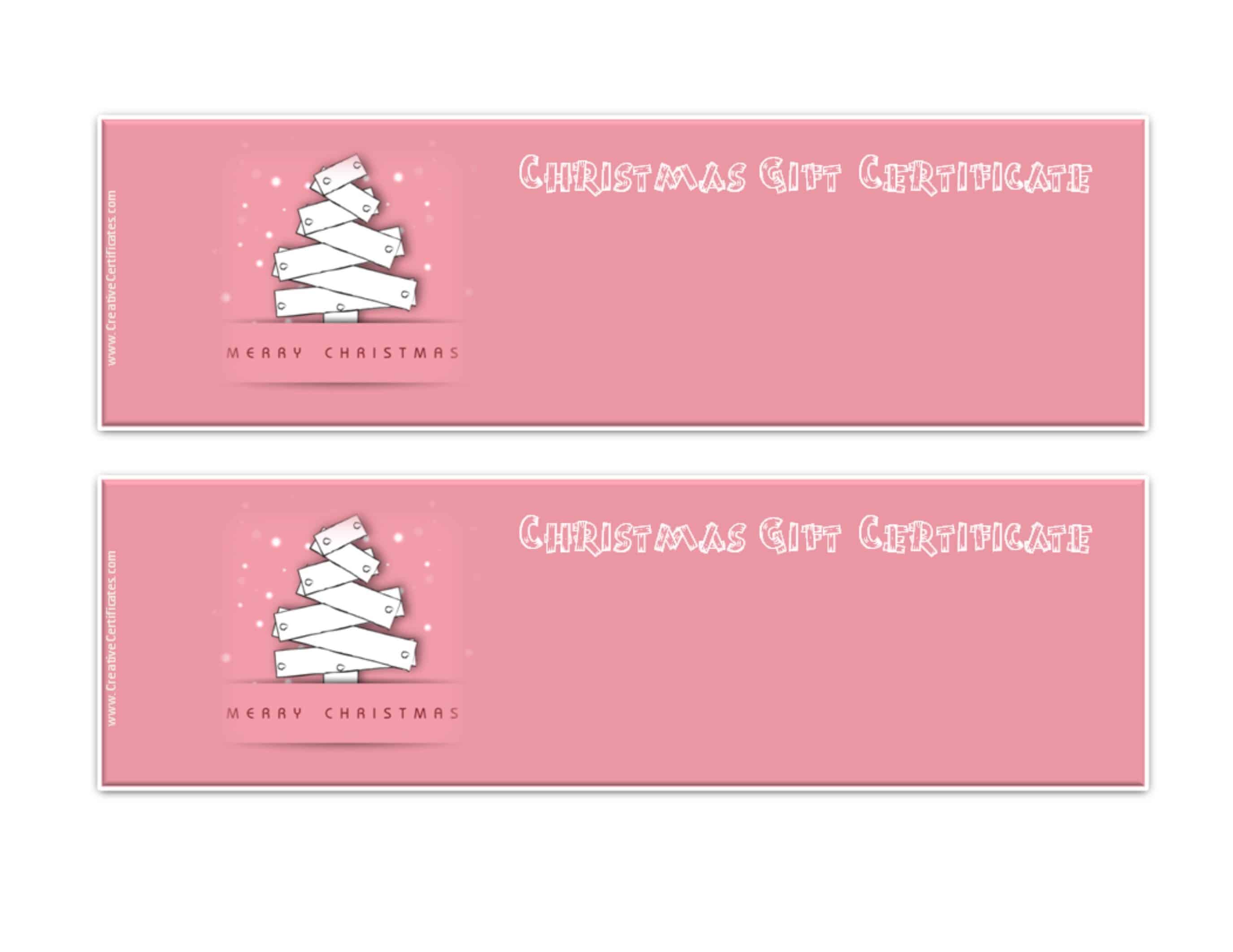 holiday gift certificate templates