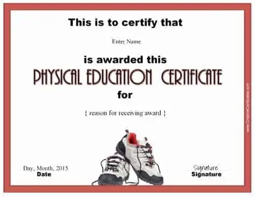 physical education awards