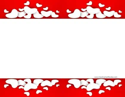 red and white border
