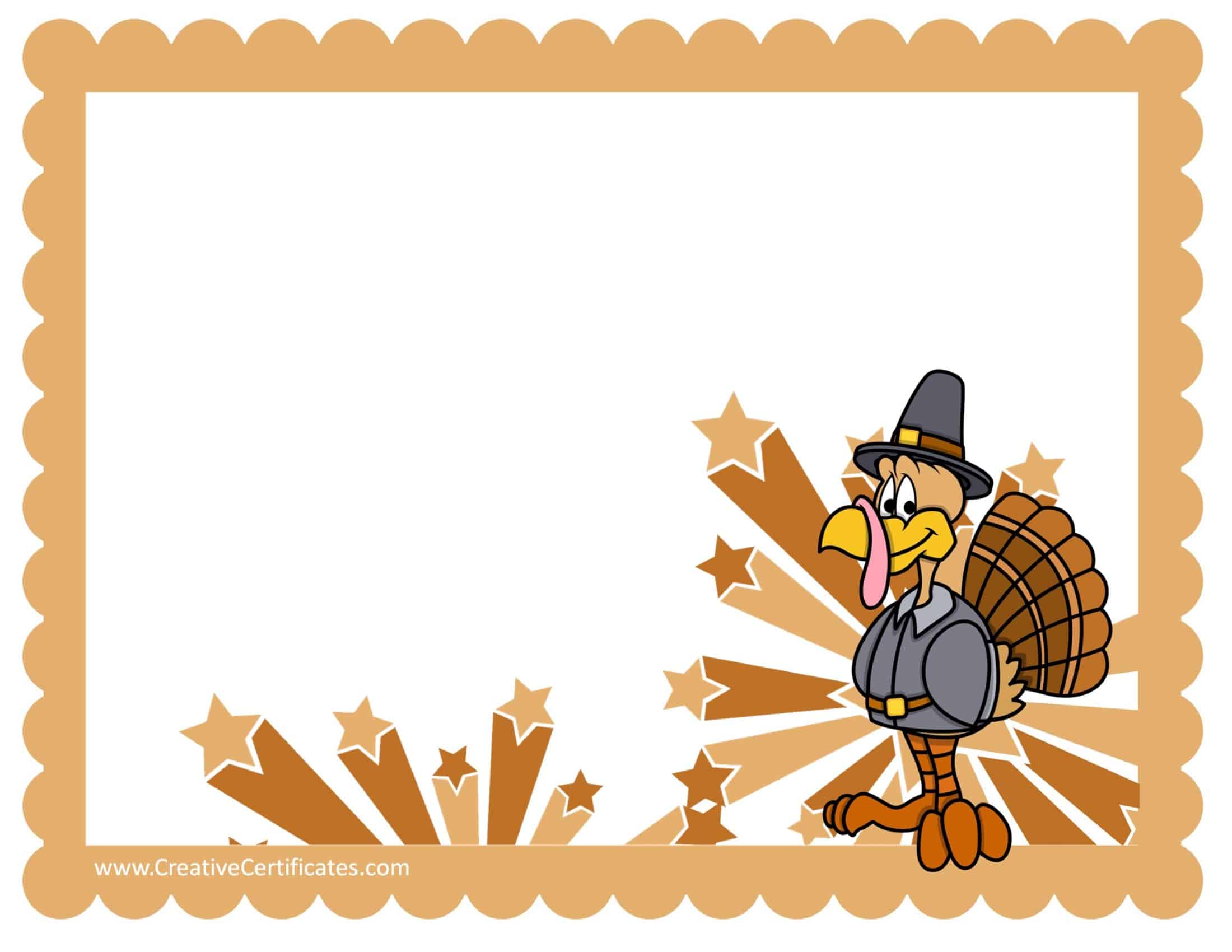 Free Thanksgiving Border Templates Customizable Printable