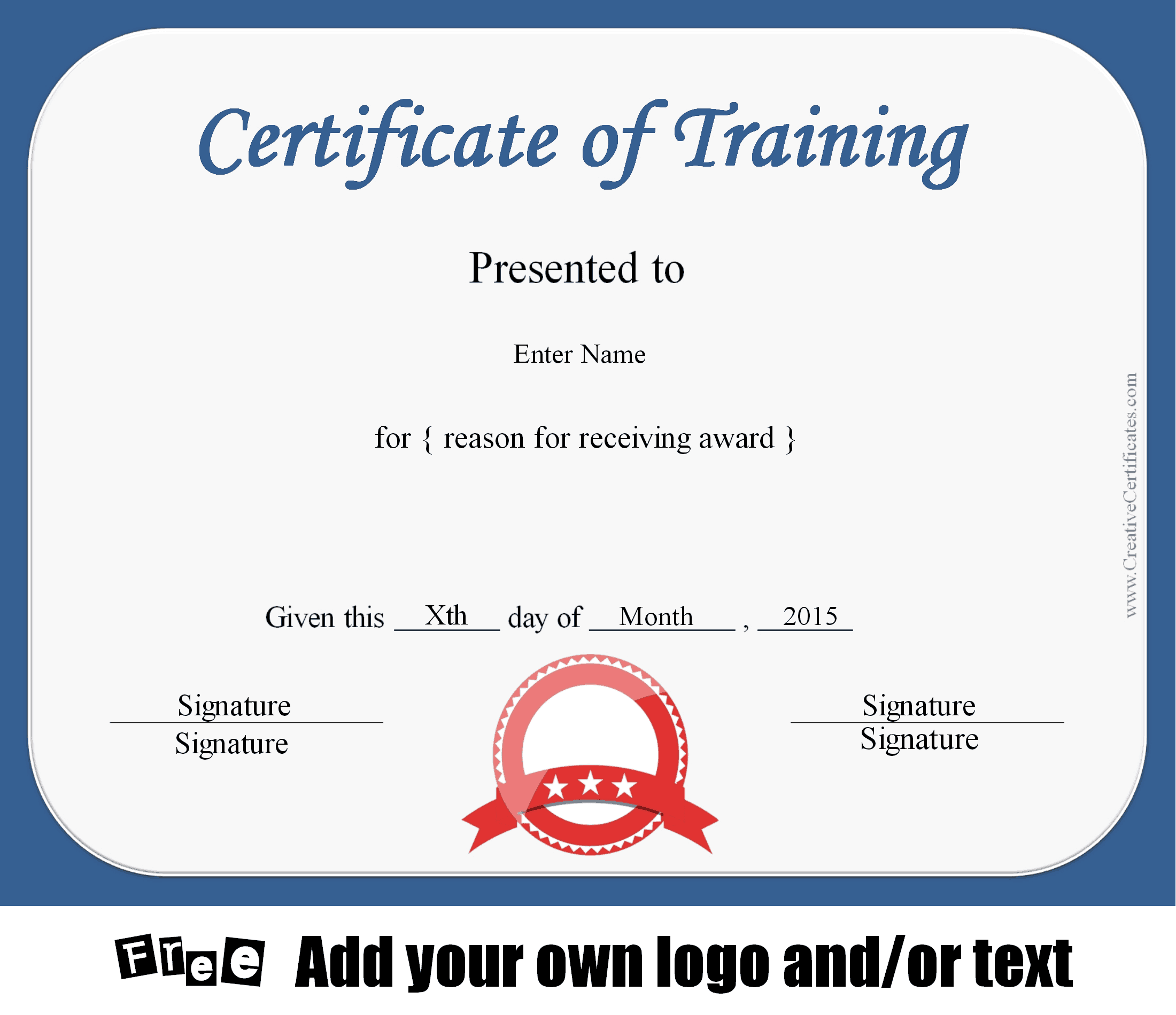 Training Certificate Template Microsoft Word Templates Photos