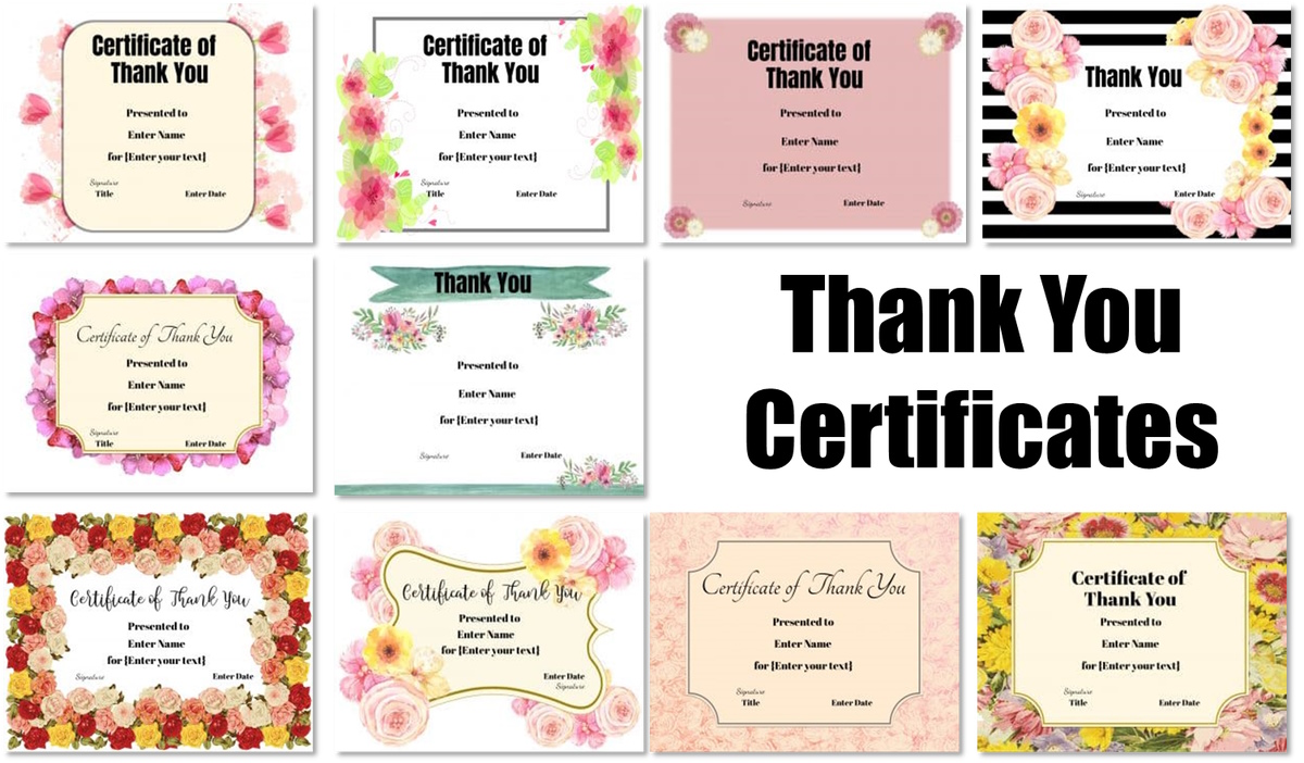 Certificate of Thank You