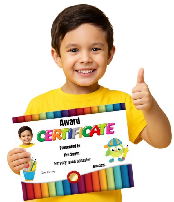 kids certificate