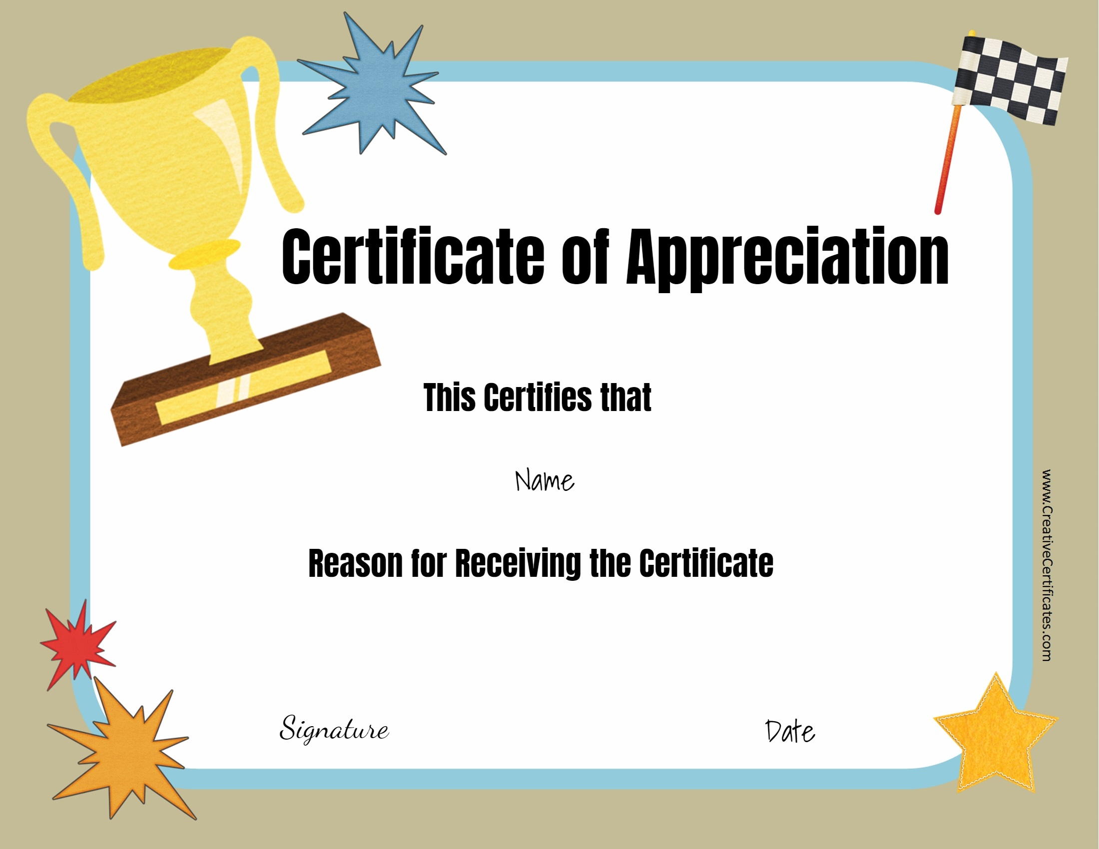 Free Custom Certificate Templates Instant Download