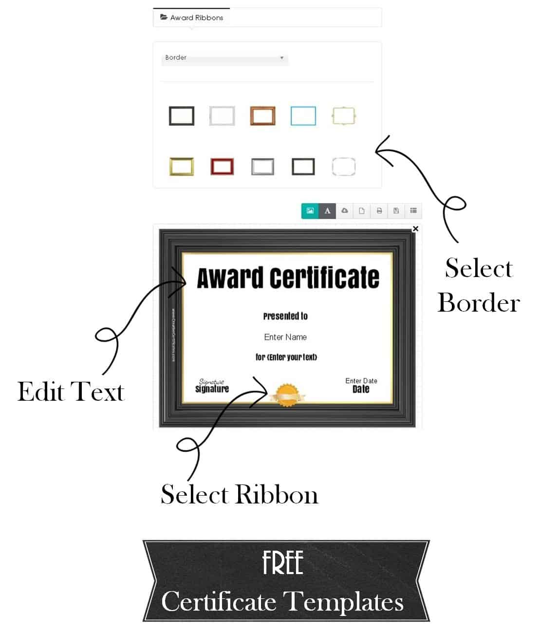 free custom certificate templates instant download
