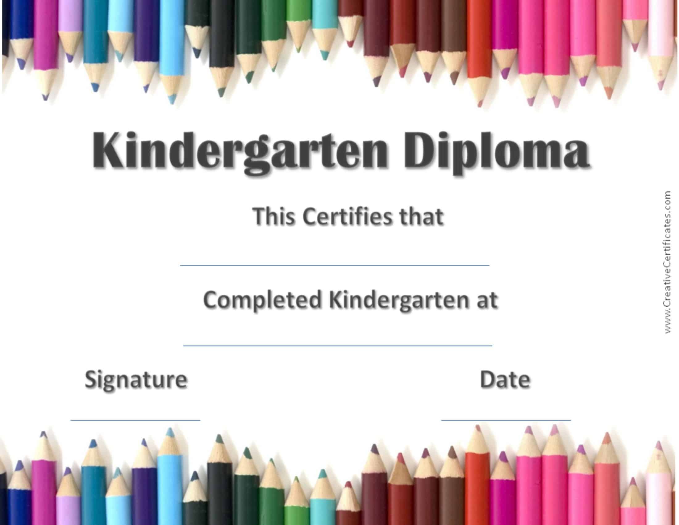 Free Custom Kindergarten Graduation Certificates