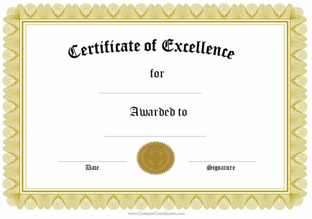 free formal award certificate templates customize online