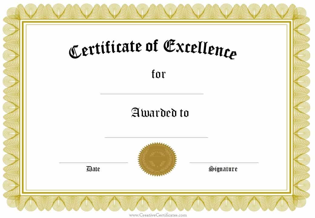 Free formal award certificate templates customize online