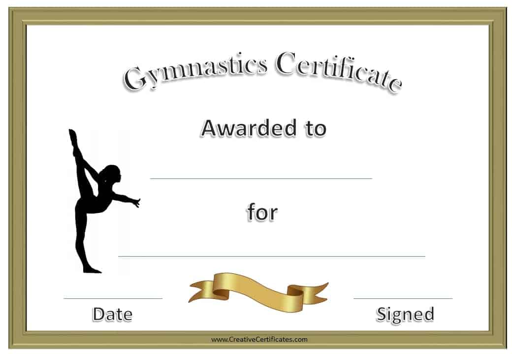 Free Printable Gymnastics Awards Customize Online