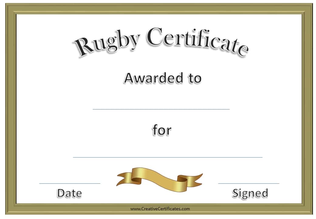 free printable rugby award certificate