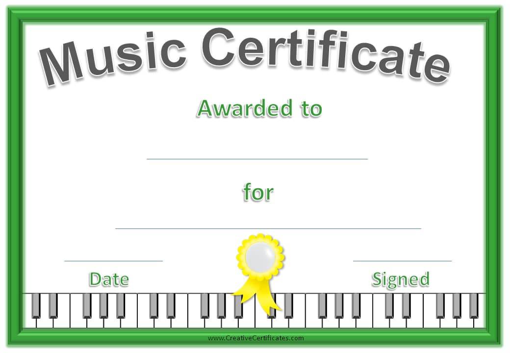 <strong>Free printable award certificate templates</strong> | Apache ... Music award certificate templates free