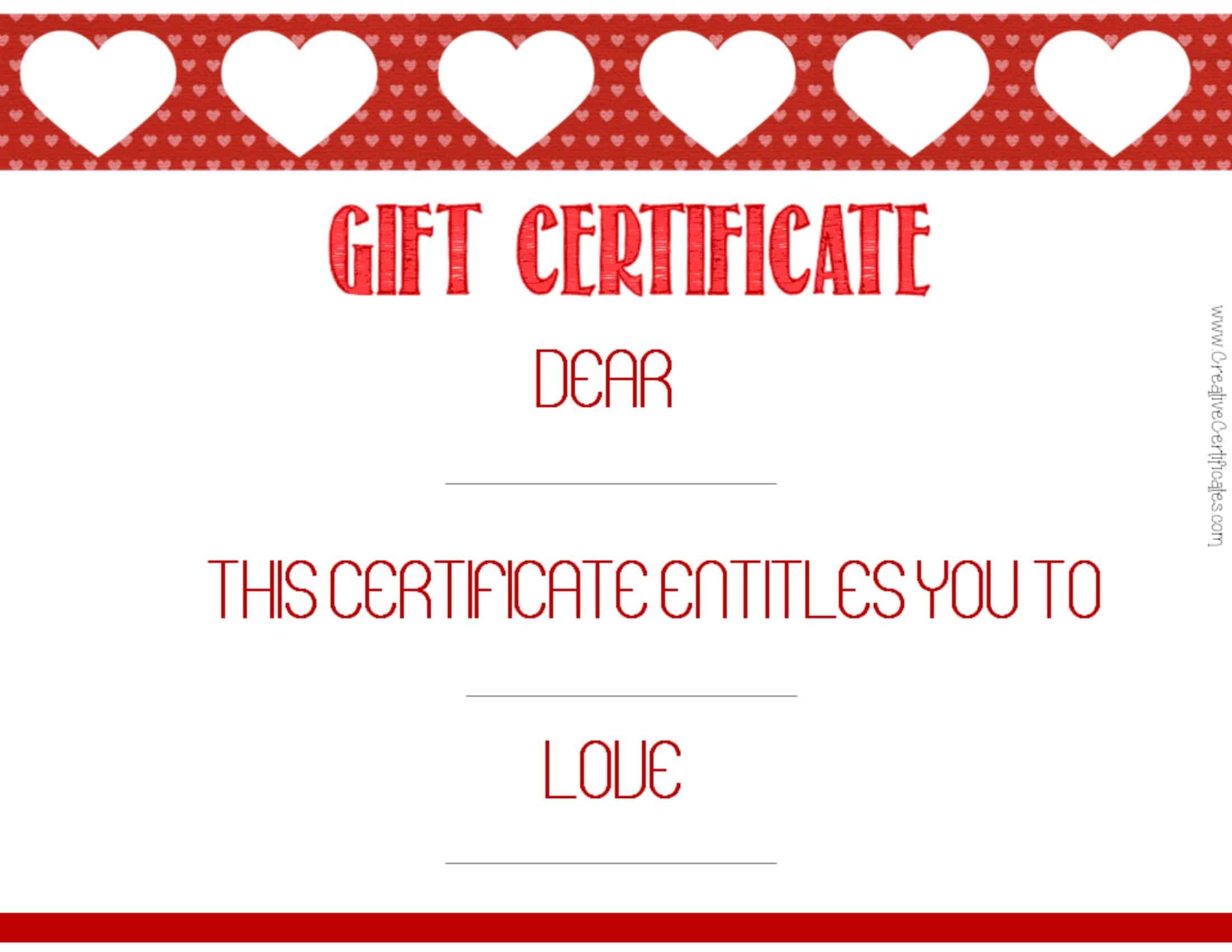 valentine s gift certificates
