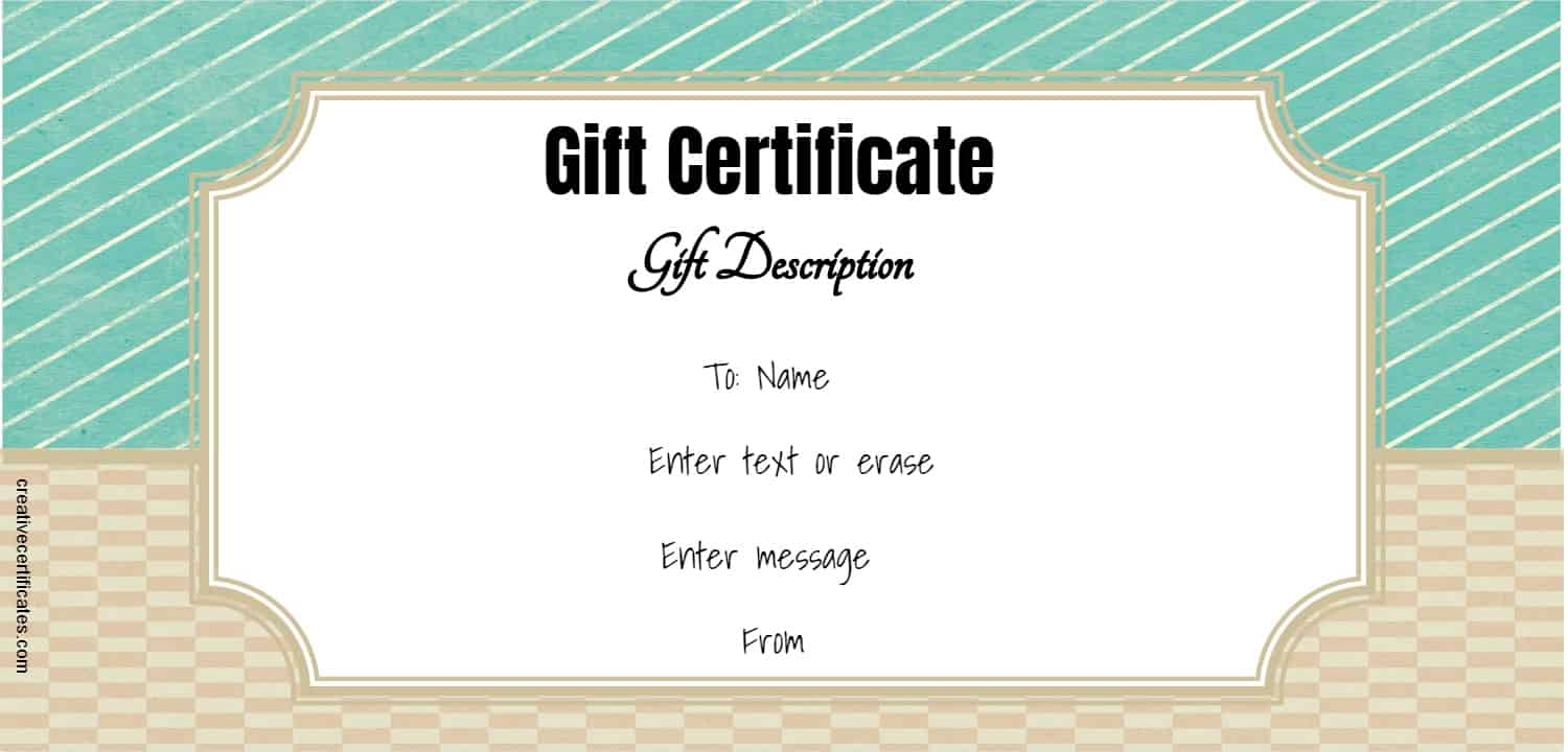 Free Printable Template Gift Certificate