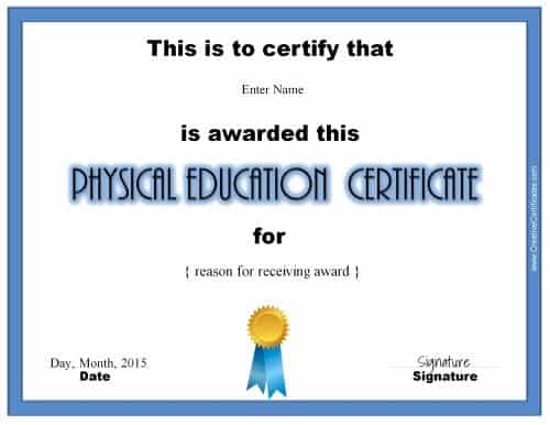 free online physical education courses with certificates