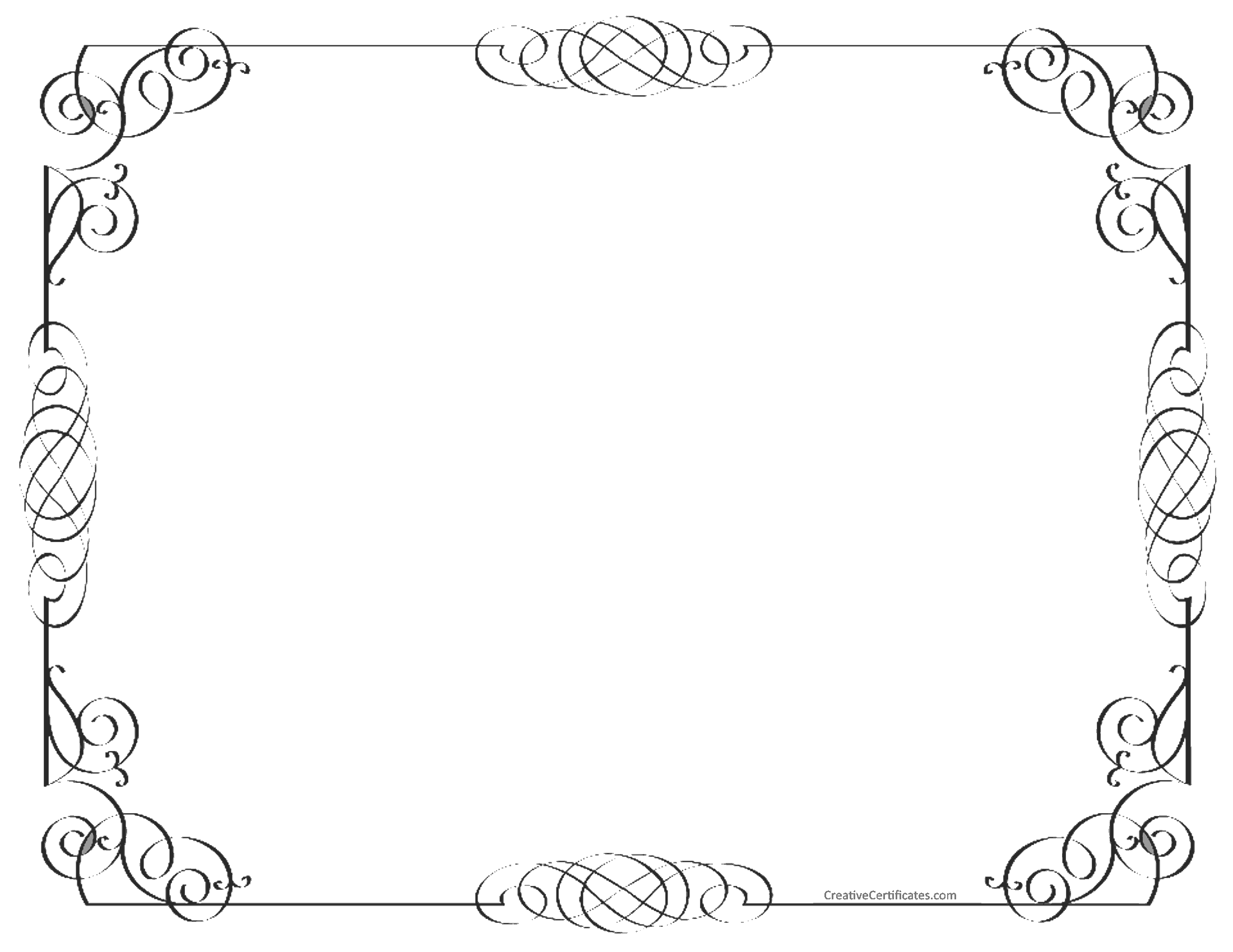 Black and White Border Free Customizable Instant Download