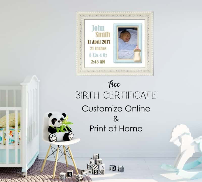 free customizable birth certificate template many designs