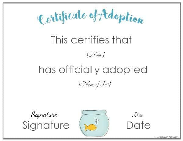 Free Adoption Certificate Template - Customize Online