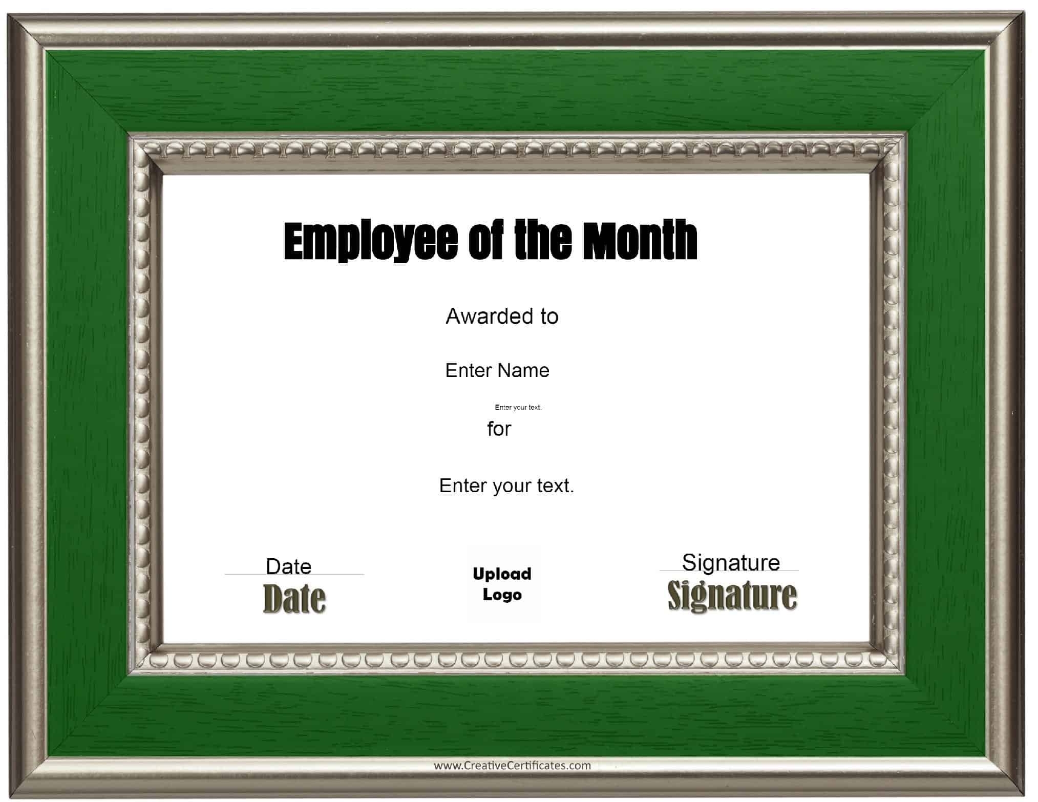 free custom employee of the month certificate employee of the month certificate free template