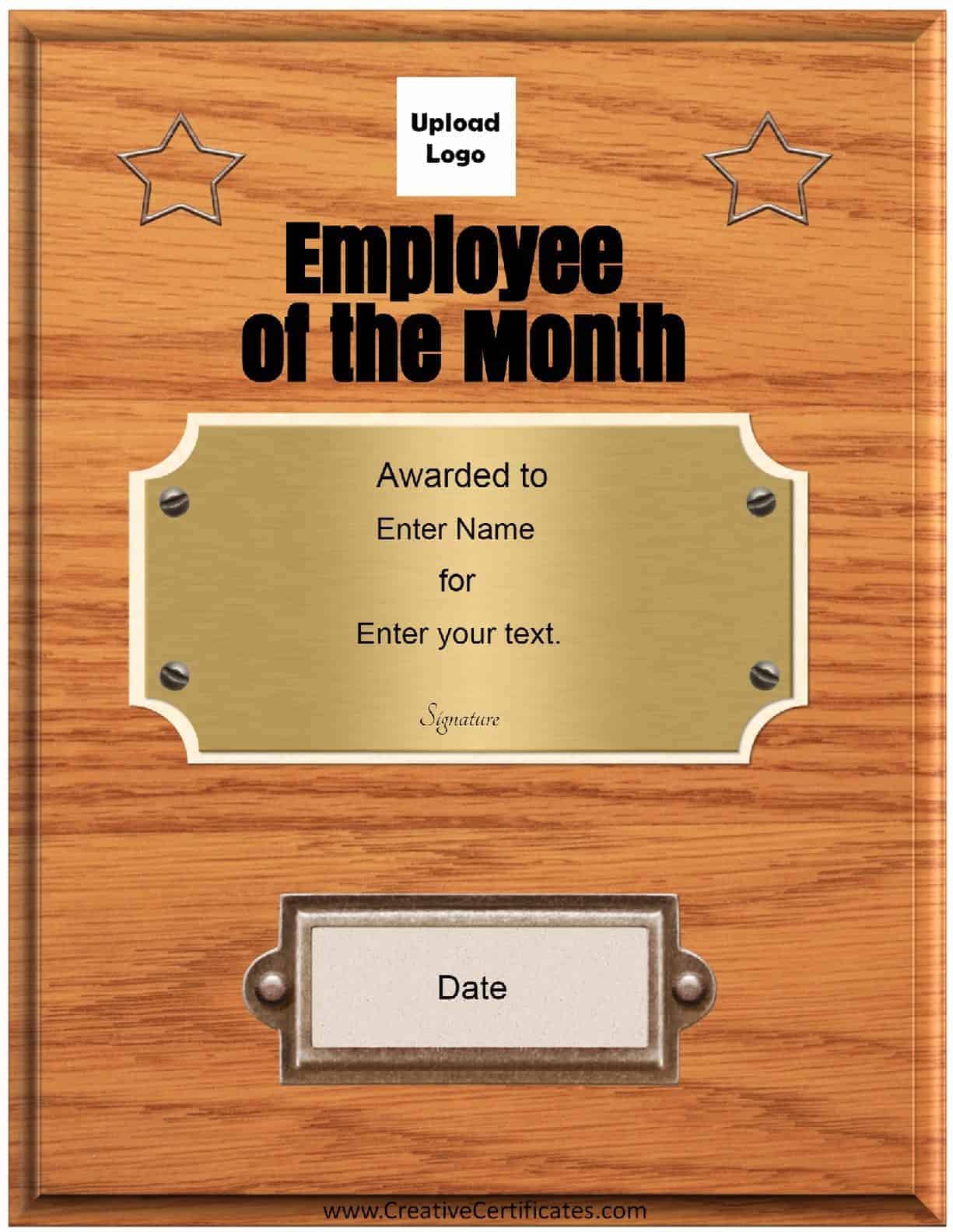 Employee Of The Month Poster Template Free Printable Templates