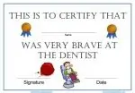 I was brave at the dentist