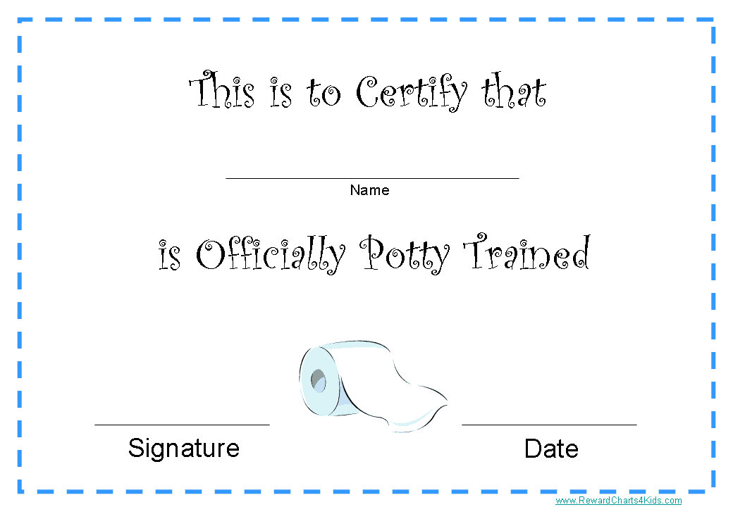 free printable potty training award certificates instant download printable training certificate
