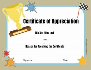 Certificate for kids