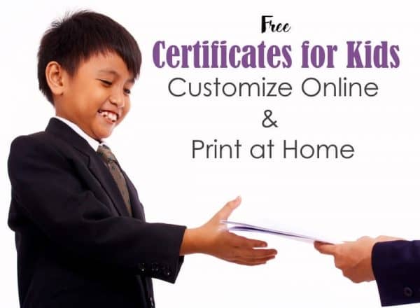 childrens certificates