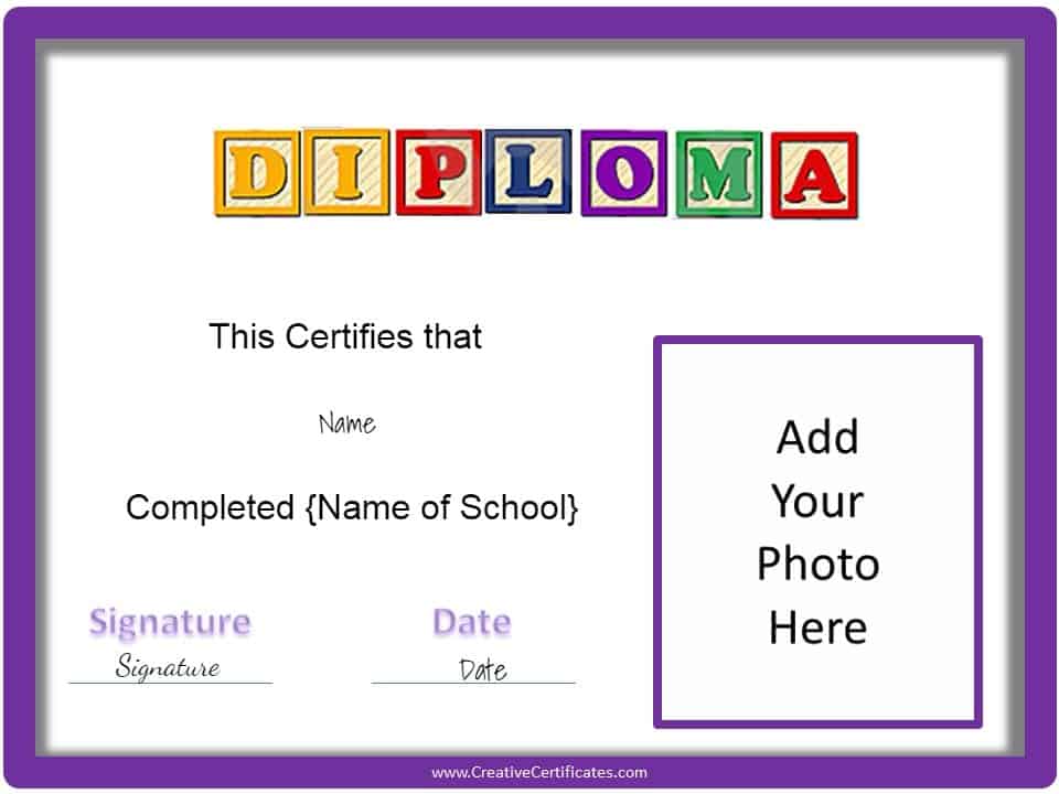 prek diplomas