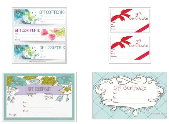 free printable christmas gift certificate