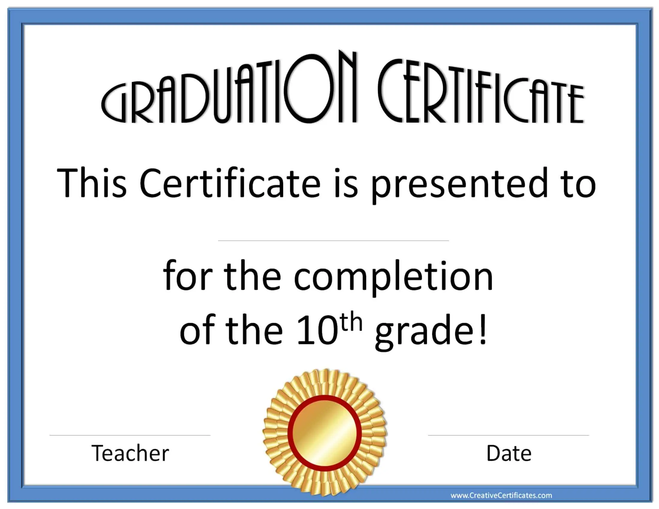 Graduation Certificates for School