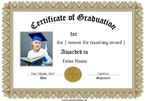 Graduation certificate