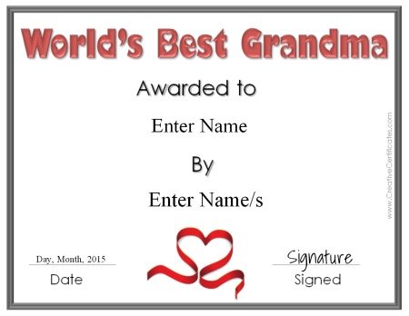 worlds best granny award