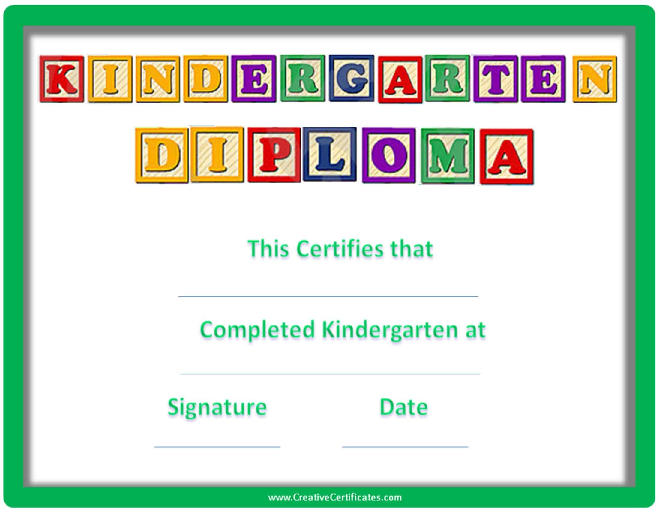 Worksheets For Printable Preschool Certificates Graduation