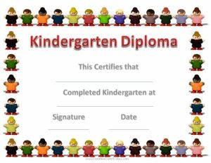 Kindergarten diploma